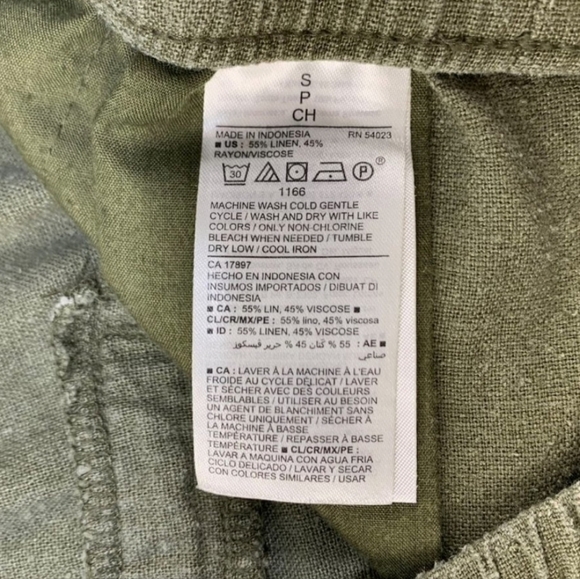 Old Navy Hunter Green Linen & Rayon Shorts Size XS - Picture 4 of 5